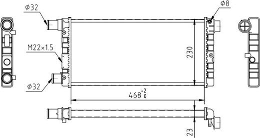 Hart 600 537 - Radiator, engine cooling autospares.lv