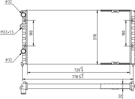 Hart 600 524 - Radiator, engine cooling autospares.lv