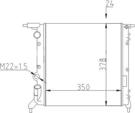 Hart 600 198 - Radiator, engine cooling autospares.lv