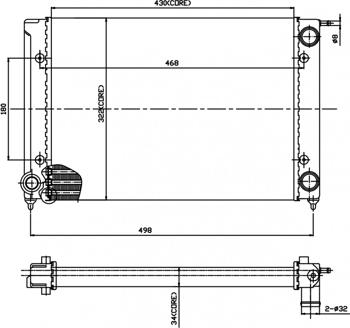 Hart 600 146 - Radiator, engine cooling autospares.lv