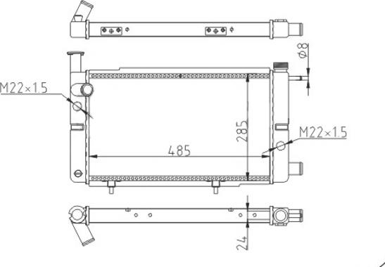 Hart 600 140 - Radiator, engine cooling autospares.lv