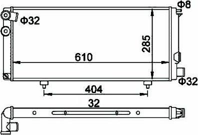 Hart 600 142 - Radiator, engine cooling autospares.lv