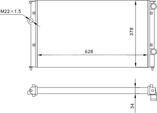 Hart 600 112 - Radiator, engine cooling autospares.lv