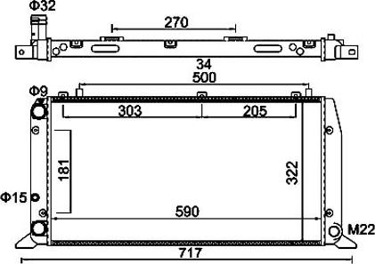 Hart 600 120 - Radiator, engine cooling autospares.lv