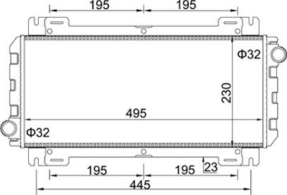 Hart 600 123 - Radiator, engine cooling autospares.lv