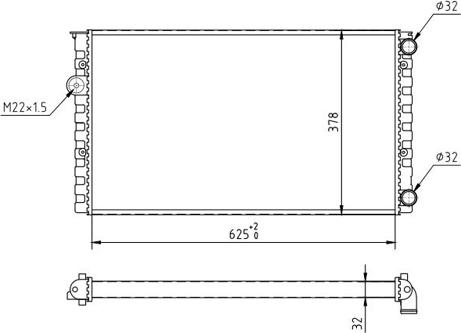 Hart 600 247 - Radiator, engine cooling autospares.lv