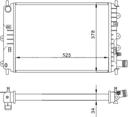 Hart 600 206 - Radiator, engine cooling autospares.lv