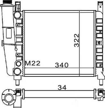 Hart 600 226 - Radiator, engine cooling autospares.lv