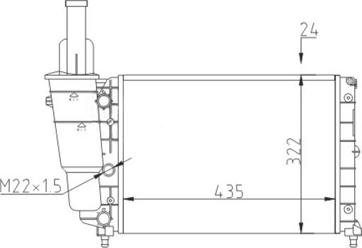 Hart 600 272 - Radiator, engine cooling autospares.lv