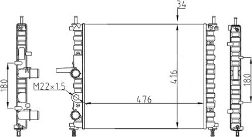 Hart 600 759 - Radiator, engine cooling autospares.lv