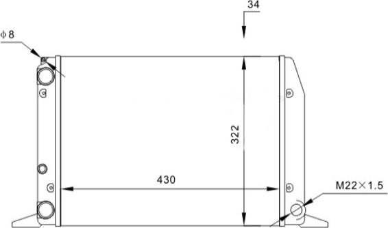 Hart 601 458 - Radiator, engine cooling autospares.lv