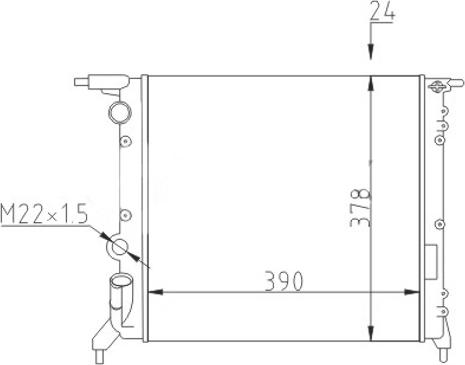 Hart 601 403 - Radiator, engine cooling autospares.lv