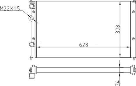 Hart 601 512 - Radiator, engine cooling autospares.lv