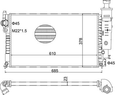 Hart 601 636 - Radiator, engine cooling autospares.lv