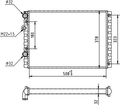 Hart 601 817 - Radiator, engine cooling autospares.lv