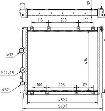 Hart 601 389 - Radiator, engine cooling autospares.lv