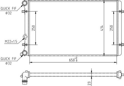 Hart 601 387 - Radiator, engine cooling autospares.lv