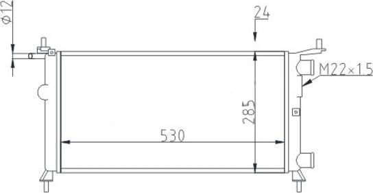 Hart 601 797 - Radiator, engine cooling autospares.lv