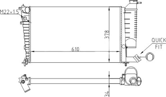 Hart 608 359 - Radiator, engine cooling autospares.lv