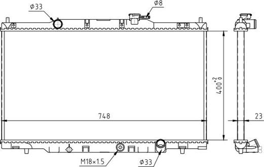 Hart 603 945 - Radiator, engine cooling autospares.lv