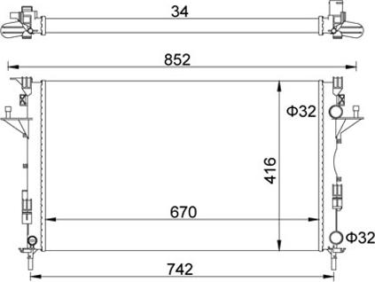 Hart 603 917 - Radiator, engine cooling autospares.lv