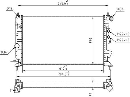 Hart 603 491 - Radiator, engine cooling autospares.lv