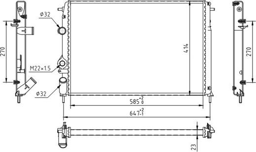 Hart 603 410 - Radiator, engine cooling autospares.lv