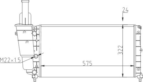 Hart 603 568 - Radiator, engine cooling autospares.lv