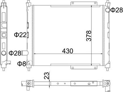 Hart 603 602 - Radiator, engine cooling autospares.lv