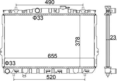 Hart 603 680 - Radiator, engine cooling autospares.lv