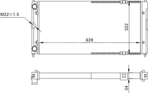 Hart 603 199 - Radiator, engine cooling autospares.lv