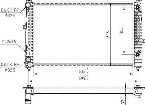 Hart 603 198 - Radiator, engine cooling autospares.lv