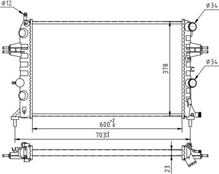 Hart 603 193 - Radiator, engine cooling autospares.lv