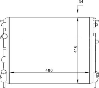 Hart 603 114 - Radiator, engine cooling autospares.lv