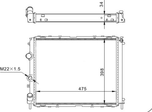 Hart 603 127 - Radiator, engine cooling autospares.lv