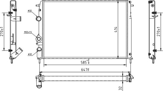 Hart 603 840 - Radiator, engine cooling autospares.lv