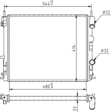 Hart 603 882 - Radiator, engine cooling autospares.lv