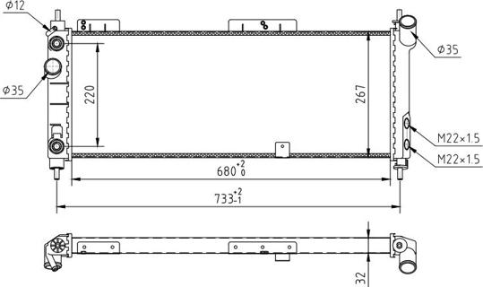 Hart 603 367 - Radiator, engine cooling autospares.lv