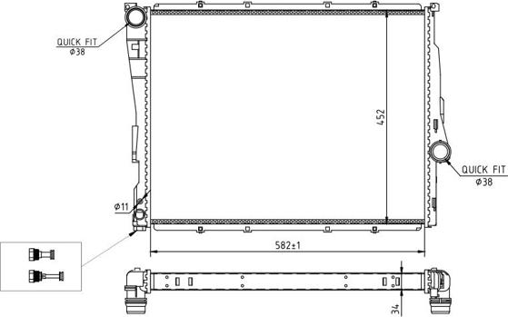 Hart 603 374 - Radiator, engine cooling autospares.lv