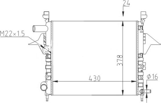 Hart 602 162 - Radiator, engine cooling autospares.lv