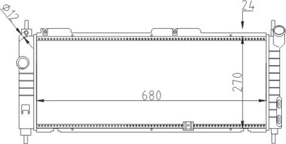 Hart 602 105 - Radiator, engine cooling autospares.lv