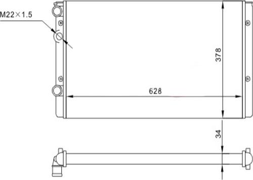 Hart 602 108 - Radiator, engine cooling autospares.lv