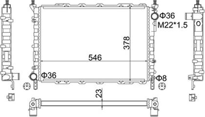 Hart 602 131 - Radiator, engine cooling autospares.lv