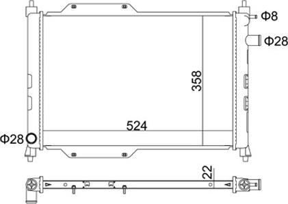 Hart 602 128 - Radiator, engine cooling autospares.lv