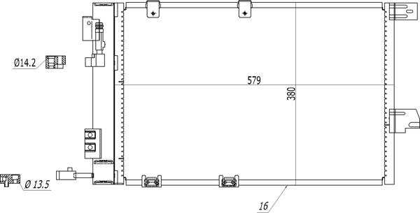 Hart 602 268 - Condenser, air conditioning autospares.lv