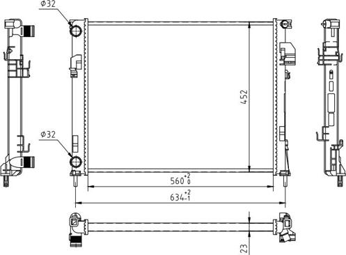 Hart 602 736 - Radiator, engine cooling autospares.lv