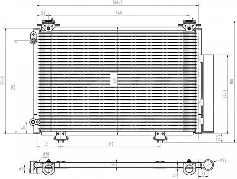 Hart 607 147 - Condenser, air conditioning autospares.lv