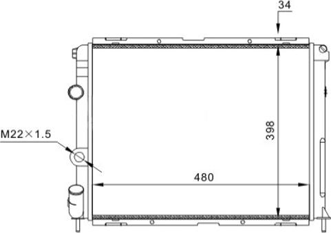 Hart 607 133 - Radiator, engine cooling autospares.lv