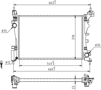 Hart 607 839 - Radiator, engine cooling autospares.lv