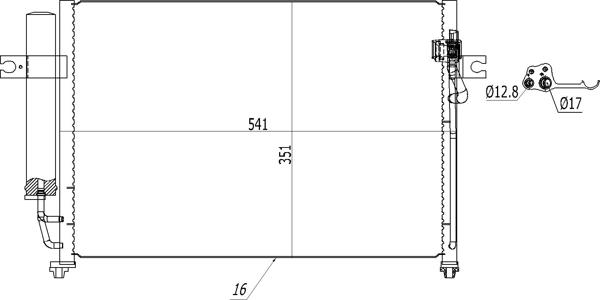 Hart 619 553 - Condenser, air conditioning autospares.lv